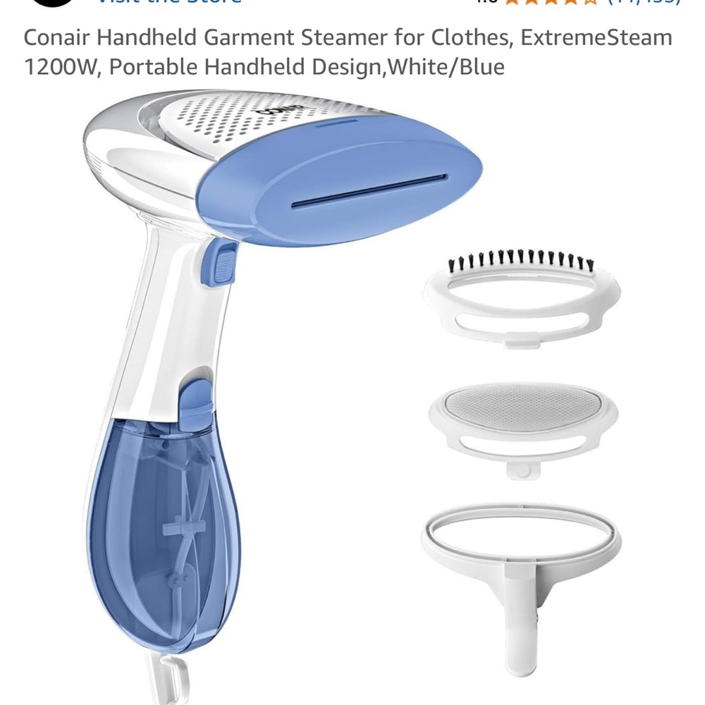 Conair Handheld Garment Steamer - White and Blue